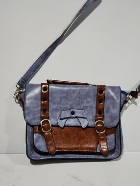 Ecosusi Vintage   Brown & Purple Messenger Bag